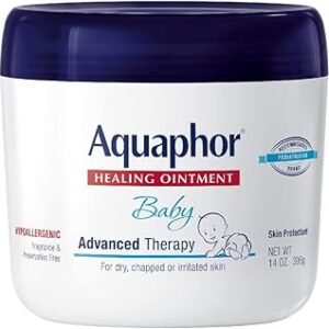 Aquaphor Baby Healing Ointment Advanced Therapy Skin Protectant for Chapped or Dry Skin, Drool Rash and Diaper Rash Ointment, 14 Oz Jar