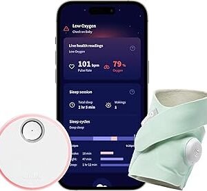 Owlet Dream Sock® - FDA-Cleared Smart Baby Monitor - Track Live Pulse (Heart) Rate, Oxygen in Infants - Receive Notifications